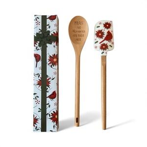 Temp-tations Special Edition Spoon & Spatula Set w/ Box - Poinsettia